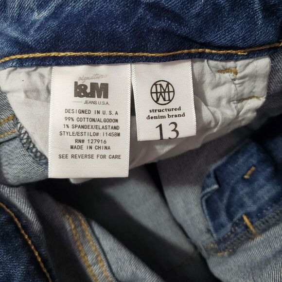 I&M Jeans U.S.A. Juniors 13 Mom Jeans Medium Wash NWT - Picture 11 of 15